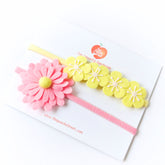 Spring Bloom Felt Headband Set of 2